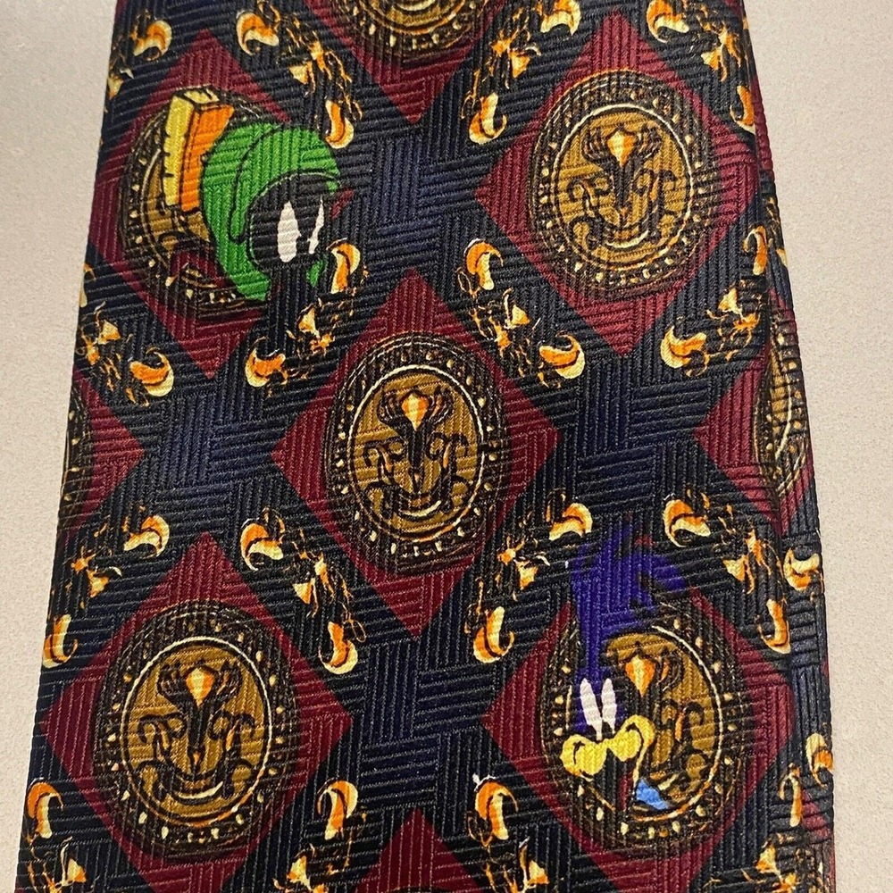 Looney Tunes Necktie Bugs‎ Bunny Daffy Duck Taz Marvin The Martian Neck Tie